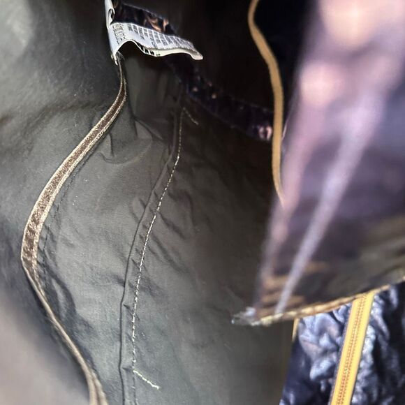 Jane Post $475 Women's Metallic Lightweight Rain Parka Jacket Blue Medium NWT - Picture 5 of 9